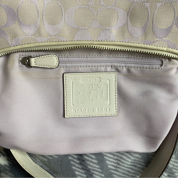 Coach 8K01 Lavender Signature Canvas Demi Shoulder Bag - Picture 5 of 11